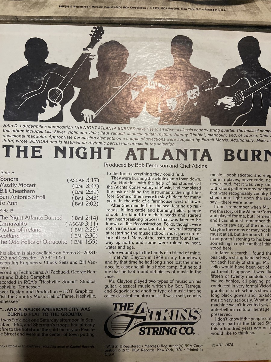 豪CD Chet Atkins Night Atlanta Burned / First Nashville Guitar  RVCD268 Raven Records /00110 豪CD Chet Atkins Night Atlanta Burned / First Nashville