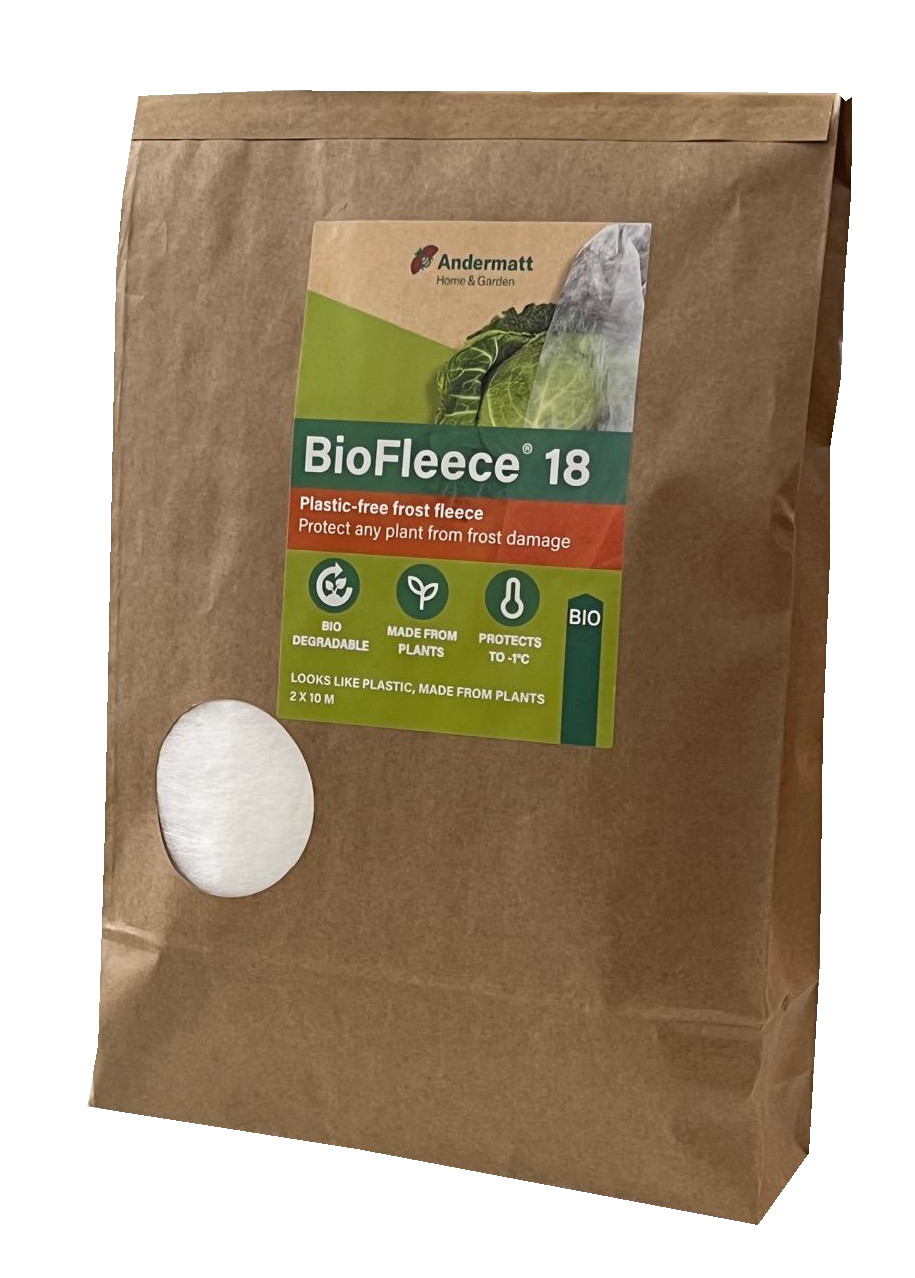 BioFleece® 18 (2x10m) Plastic-free biodegradable frost fleece 18gsm - Andermatt