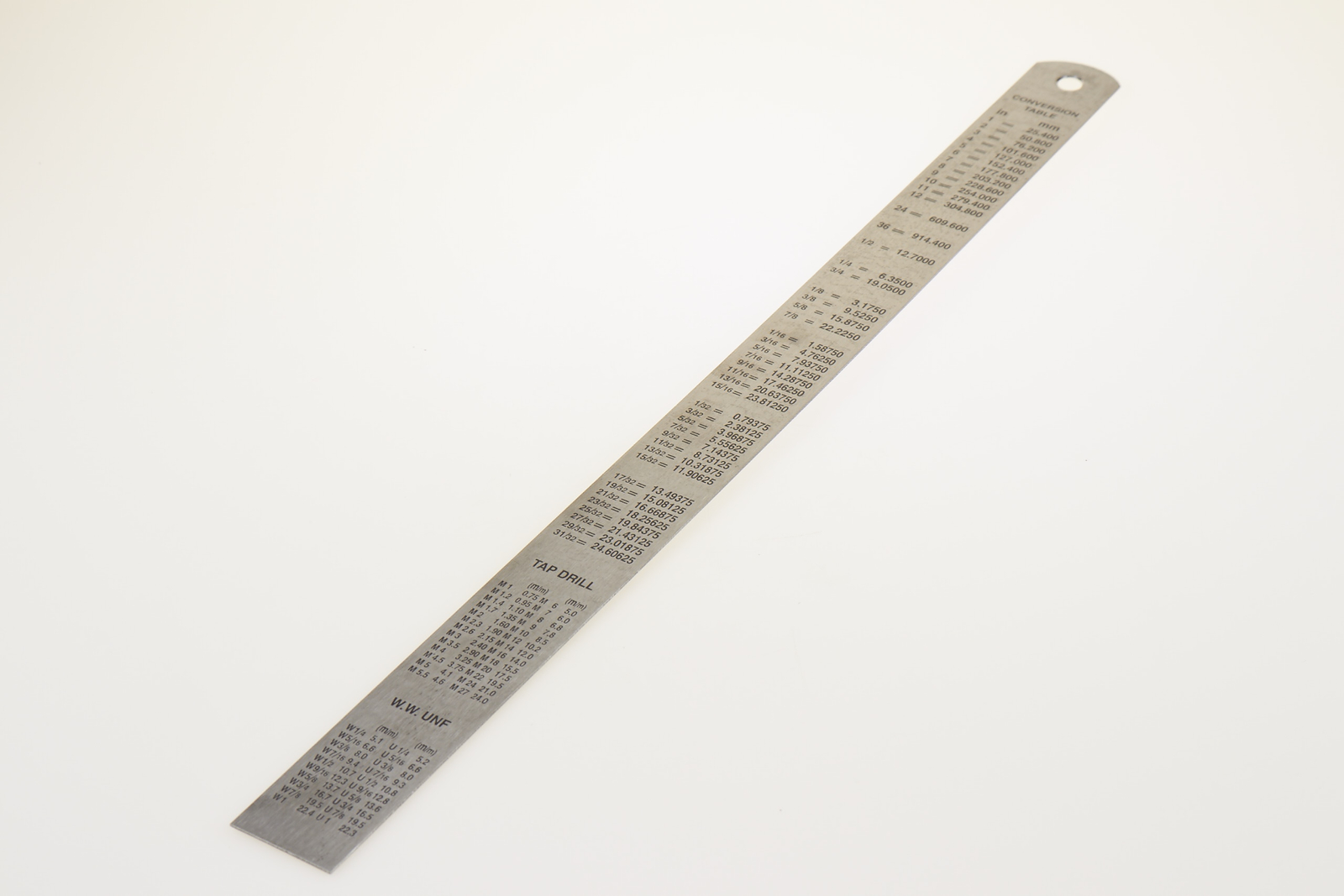 Righello metallo 30 cm precisione 1 mm meccanica orologeria Steel Ruler ...
