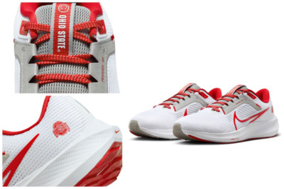 Nike Pegasus 40 Ohio State Buckeyes White University Red  Size 8 DZ5969-100