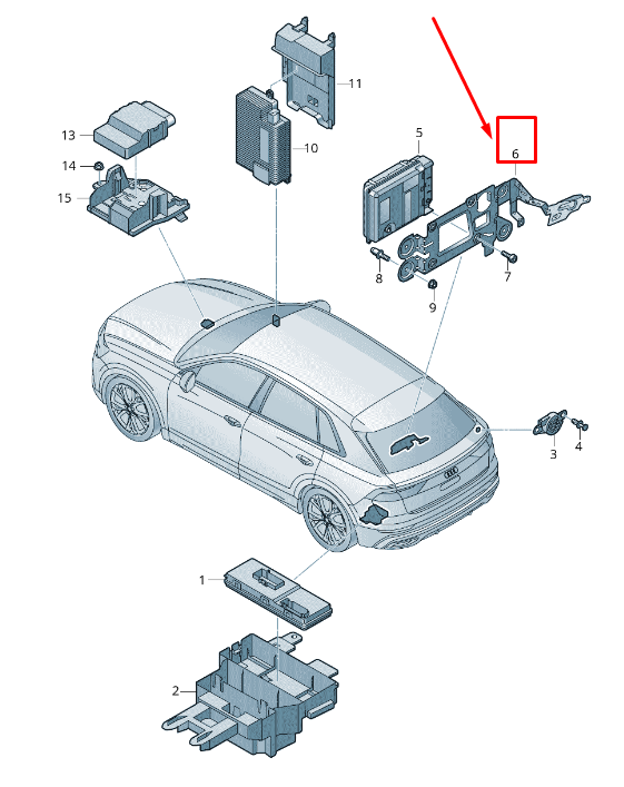 NOUVEAU SUPPORT DE CONVERTISSEUR DE TENSION AUDI Q7 4M 4M0907349C ORIGINAL