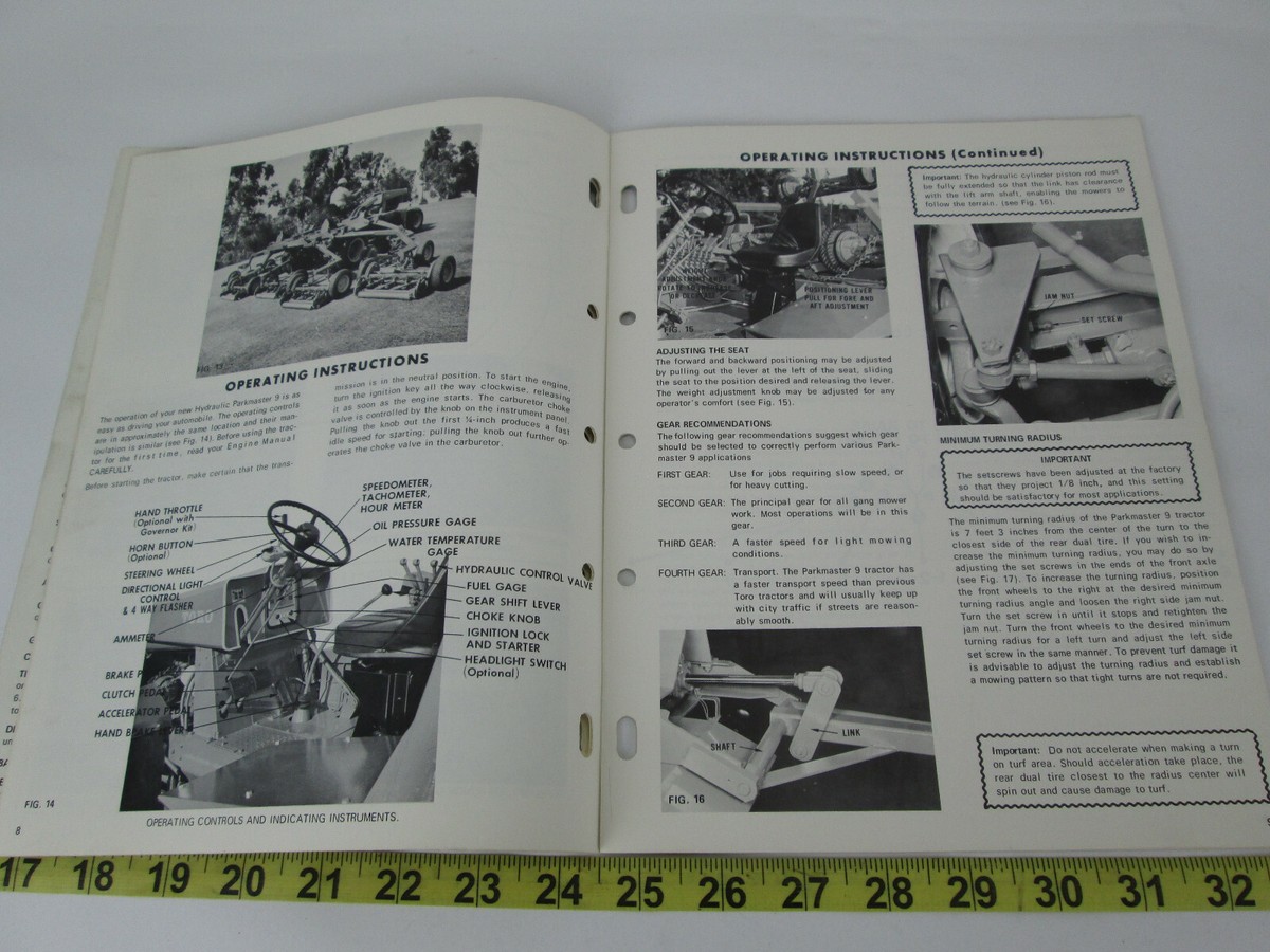 1971 TORO Model 33871-10001 Up Parkmaster Owner's Manual