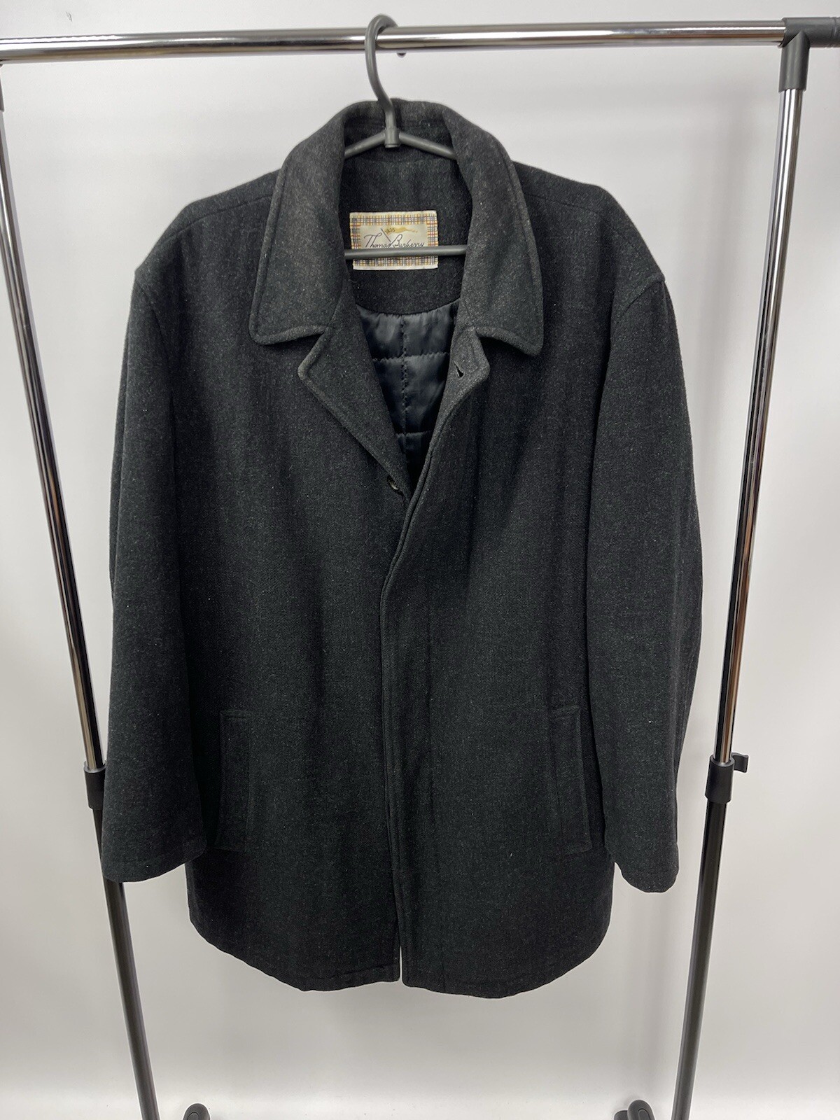 SAINT LAURENT Giacca cappotto Thomas Burberry taglia XL grigio vintage anni 90