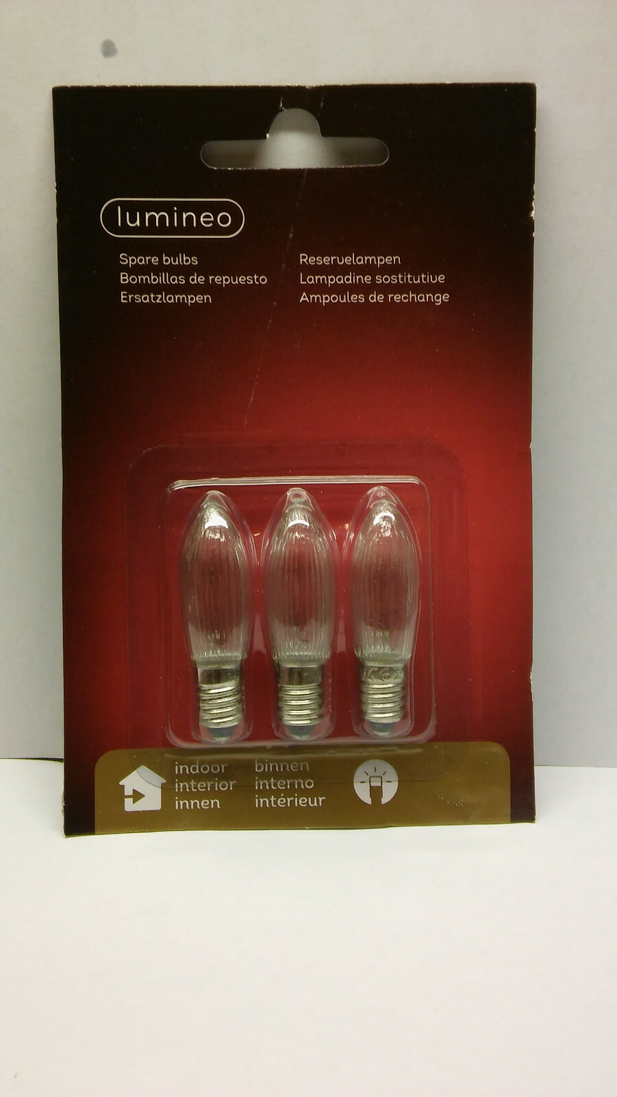 Lumineo 500291, 1 x Pack of 3 Clear Spare Christmas Light Bulbs 35 volt