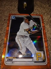 Oneil Cruz Bowman Chrome 2020 🔥  True Orange REFRACTOR🔥SSP!! 23/25  Pirates RC
