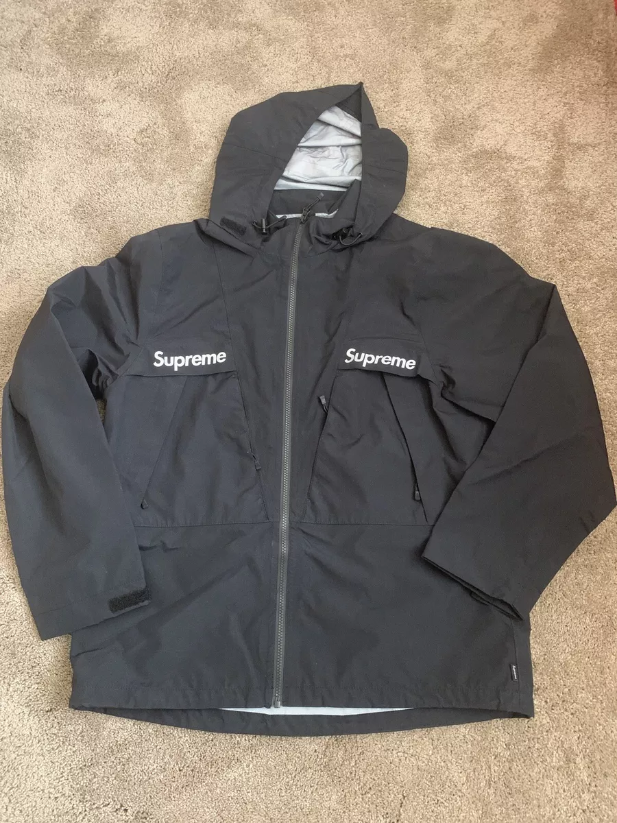 Supreme Taped Seam Jacket FW17 SS17 Black Sz Medium