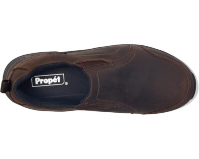 Propet Cash North Men's US 8 Brown Leather Waterproof Slip-On