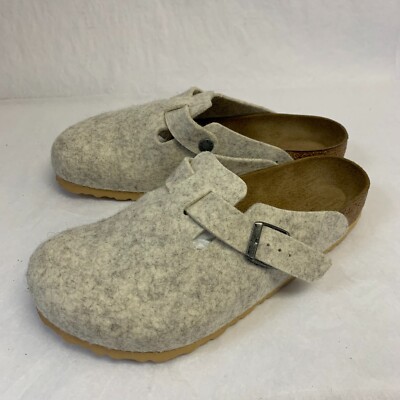 Birkenstock New w/ Box Boston Eggshell Wool Felt Narrow Width