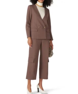 Club Monaco Collarless Mountain Grey Fashion Blazer sz.2 NWT $298