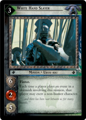 LOTR: White Hand Slayer [Ungraded] The Rise of Saruman Lord of the Rings TCG Dec