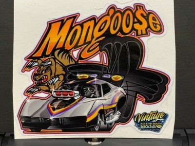 VRHTF NHRA VERY COOL ''TOM THE MONGOOSE MCEWEN''  4.5 X 4'' DIE CUT STICKER