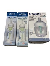 2 Dr. Browns Anti-colic 0m 4oz Bottles And a Dr.Talbots 6oz flow 180ml bottle