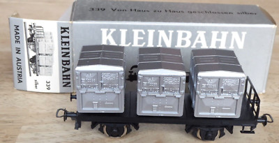 KLEINBAHN 339 H0 Behätertragwagen Ekrt Von Haus Zu Haus DB Epoch 3 Very Good
