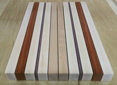 #14 1 1/2'' CUTTING BOARD KIT - MAPLE + EXOTIC WOOD - FREE SHIPPING!