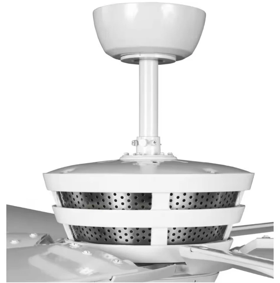 Ventilador de teto Progress Lighting Huff Collection interno/externo 96" branco acetinado - Imagem 4 de 4