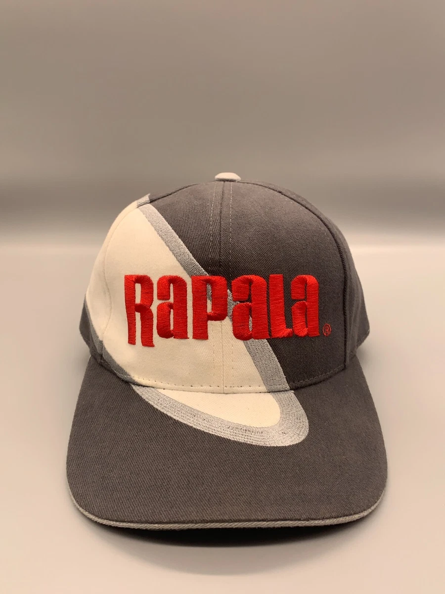 Rapala Hat Cap Adjustable OSFA Gray White Red Fishing Lures Outdoor Adult  Mens