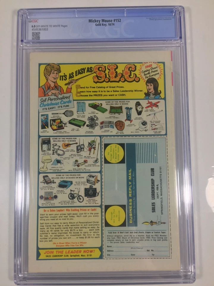 CGC Graded Walt Disney Mickey Mouse and Minnie Mouse #152 Gold Key Comics 1974 - Image 3 of 4