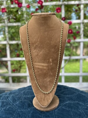 Vintage Napier Gold Tone Twisted Rope Necklace | eBay