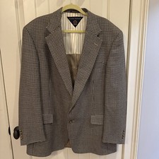 Tommy Hilfiger Blazer Men's Houndstooth Sports Coat Sz 46 L Made In The USA