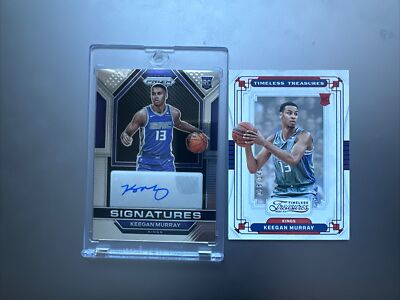 2022-23  Prizm Keegan Murray RC Auto Timeless Treasures/149 RC Combo Encased