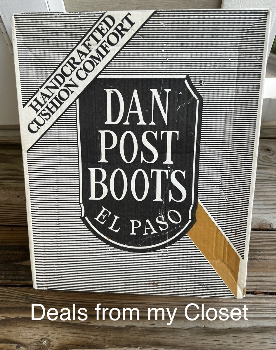 Vintage Dan Post Handcrafted El Paso Sz 9D Tan Exotic Boots Sty