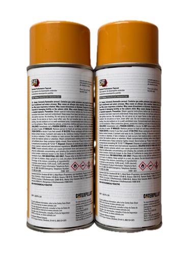 GENUINE CAT 590-0196 5900196 AEROSOL Spray Paint Yellow 12oz (Pack of 2) - Picture 2 of 2