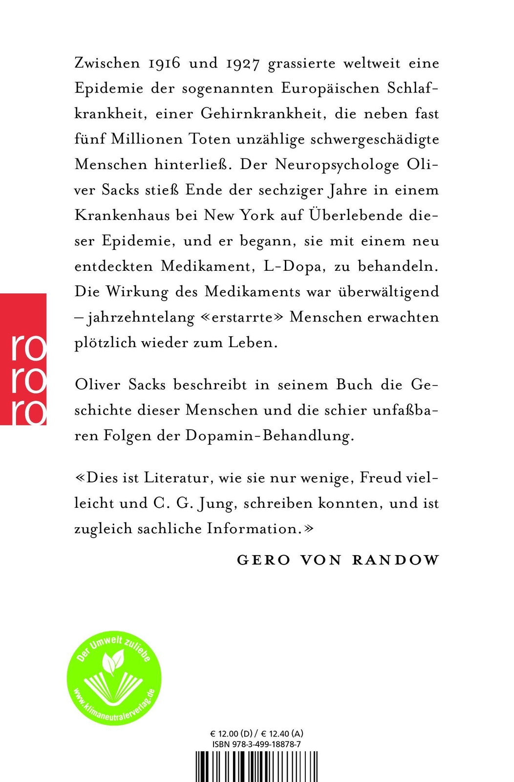Thumbnail - Awakenings: Zeit Des Erwachens | Das Buch Zum Film | Oliver Sacks |