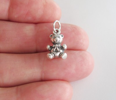 Sterling Silver Teddy Bear charm  