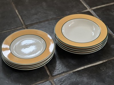 Vintage Pagnossin (Italien) Mid Century Eisenstein 8-teiliges Teller & Schüssel Set. Treviso