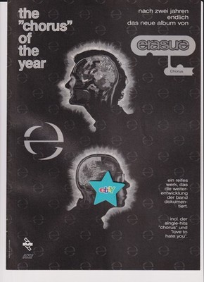 Erasure - Chorus - 1991 - Original Werbeanzeige / Werbung  / Promotion