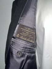 Brooks Brothers 1818 Regent Blazer Vitale Barberis Cashmere Windowpane 46R Blue