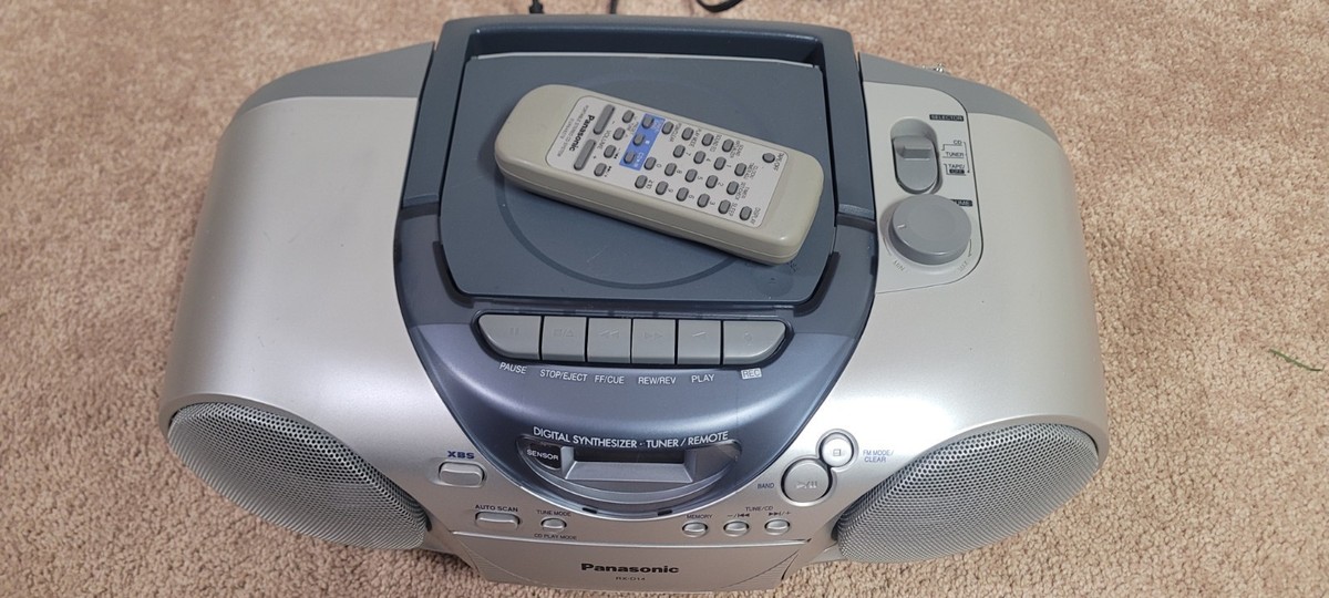 Panasonic RX-D14 Boombox CD Player AM/FM Radio Cassette W/Remote