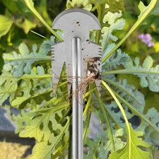 Weed Puller Tool, Rubber Handle Garden Manual Weeder Tool, Portable Stainless St