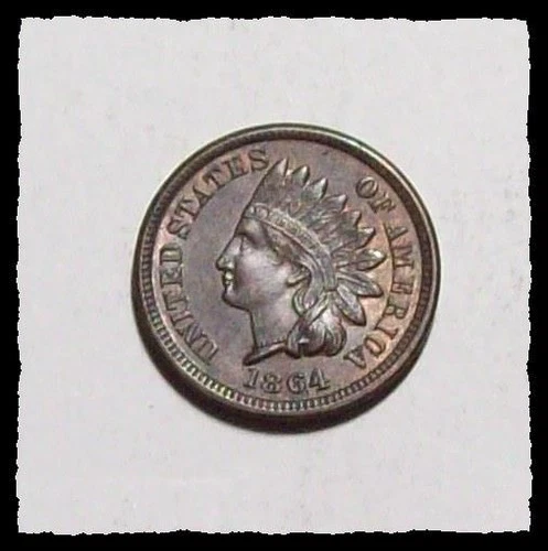 1864 INDIAN HEAD CENT Pretty Red Brown Beauty ! Choice to VCH BU  #23D64 COPPER