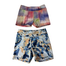 Lot of 2 DSG Girls XL 16 Momentum Performance Mid-Rise Shorts Prismatic Camo NWT