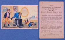 Free Ticket Offer Barnum Circus Waterbury CT Godfrey Clothier Trade Card-S1