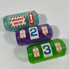 Extreme Ghostbusters Proton Power Pack Plasma Blaster Parts - Set of 3 Canisters