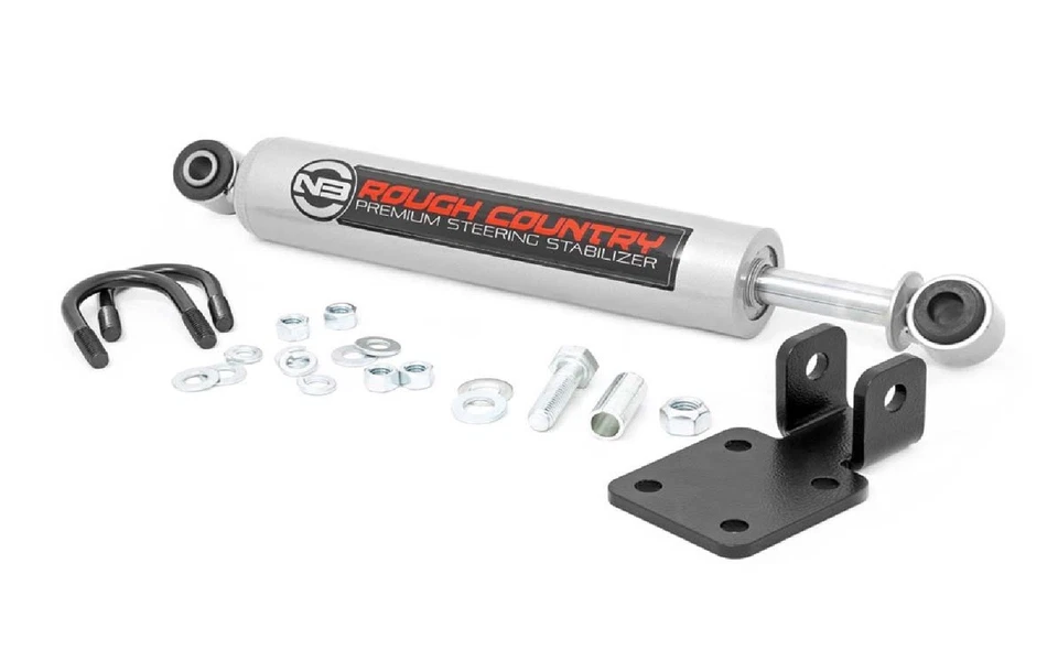 Kit de dirección de alta resistencia Rough Country con estabilizador para Grand Cherokee Comanche Foto 2 de 4