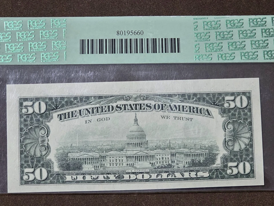1990 $50 star note graded 64PPQ   - Image 2 of 3
