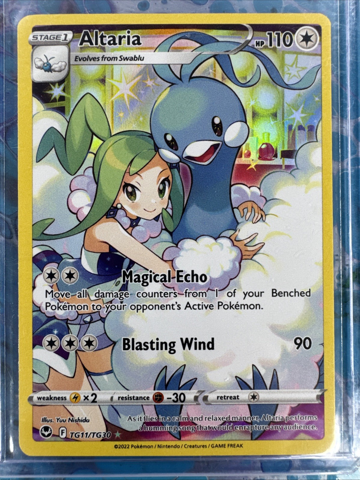Pokemon Card TCG - Altaria TG11 Ultra Rare Silver Tempest Trainer Gallery NM