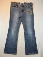 Route 66 Jeans 16.5 Bootcut Mid Rise Floral Embroidery Y2K Style 5008 Vintage