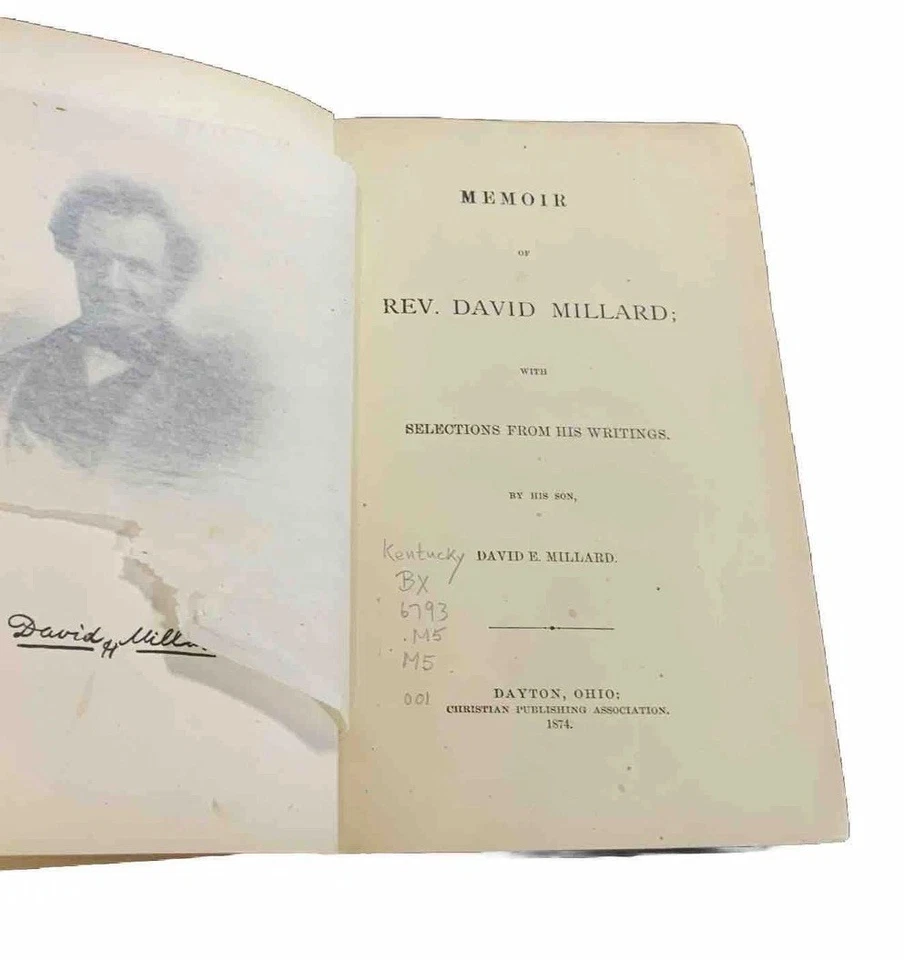 Memoir Of Rev. David Millard With Selections From His Writings/ 1874 - Image 4 of 4