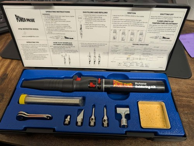 #ad Power Probe PPSK Butane Soldering Kit Black $92.99