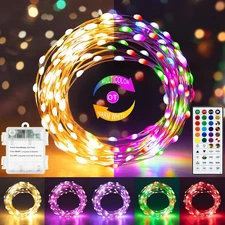 Fairy Lights Battery Operated, 33Ft 100 LED 150 Scene Modes Silver Wire Twinkle