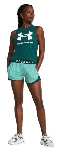 NEW Large Womens Under Armour Play Up Twist Shorts 3.0 AVY Blue Turquoise