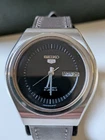 Vintage Seiko 5 Automatic 6119-8670 TV Dial Retro Cushion Case 39mm