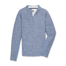 NEW Ladies FootJoy WOMENS 1/4 ZIP SPACE DYE MID-LAYER GOLF JACKET, BLUE, SMALL