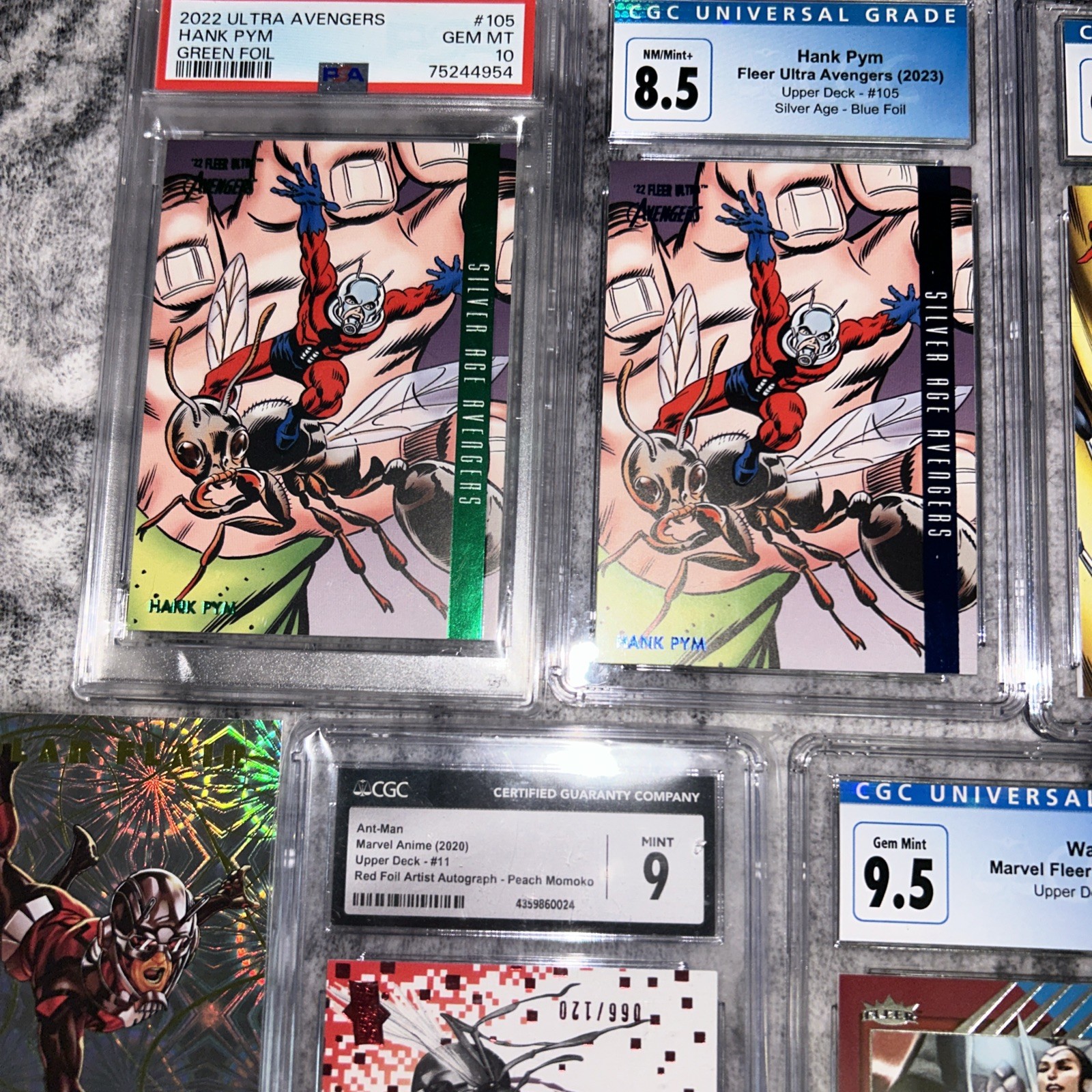 Marvel cards ANTMAN & WASP Anime Momoko Autos Avengers PSA 10 CGC graded slabs view 20