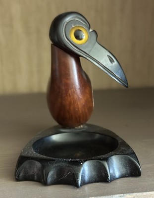Art Deco YZ Cherry Amber Faturan Nut Bird Match Striker - Henry