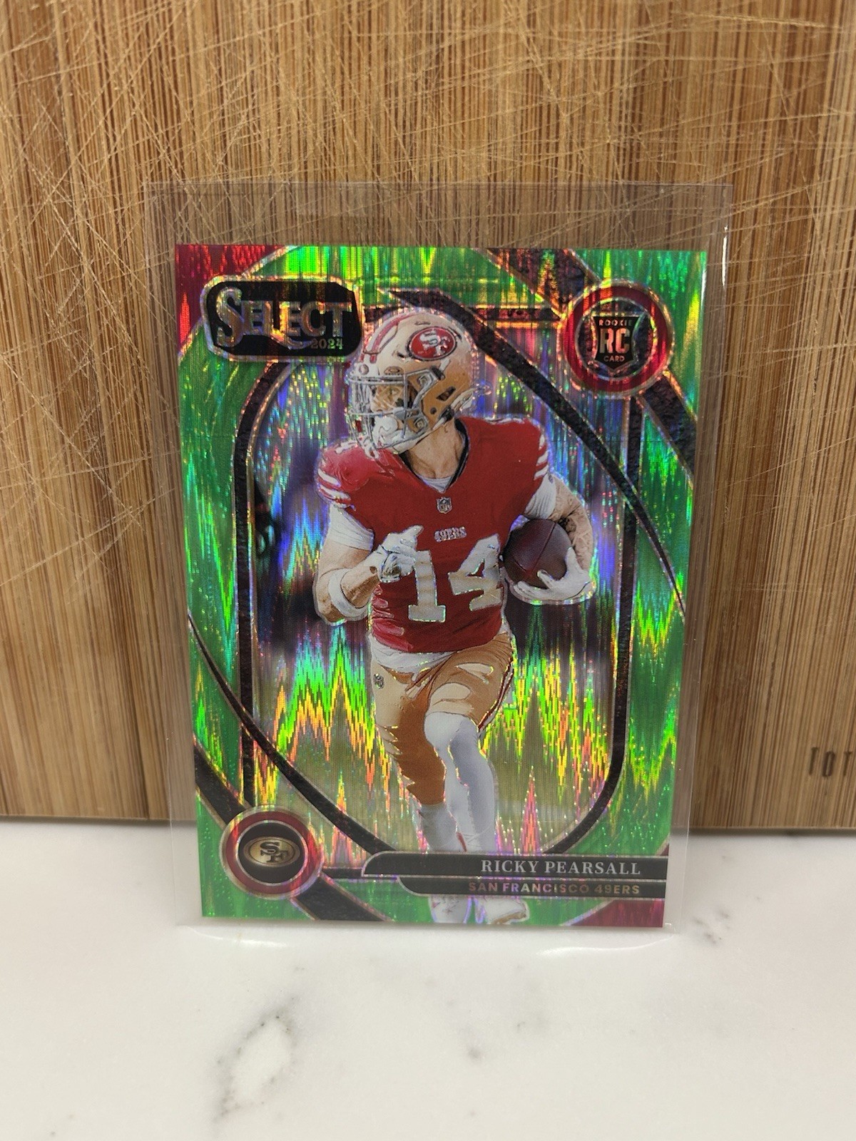 2024 Panini Select - Club Level Ricky Pearsall #285 Neon Green Shock Prizm /499